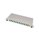 Panelowa Przełącznica Światłowodowa PS-19/12 1U wyposażona w adaptery i pigtaile S.C./APC